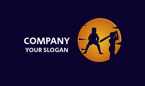 Children Cricket Match Logo