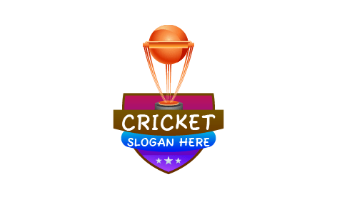 Delicate Trophy Cricket Logo