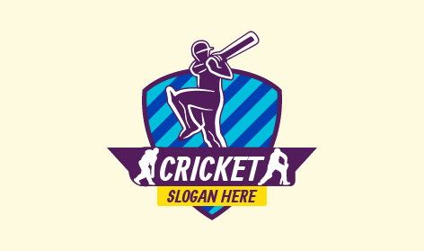 Purple Silhouette Cricket Logo