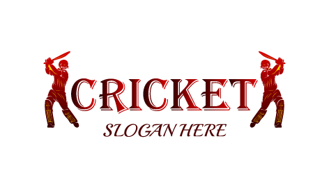 Spectacular Red Cricket Logo