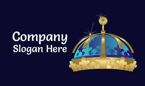 Blue Embellished Crown Logo