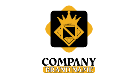 Diamond Studded Crown Logo