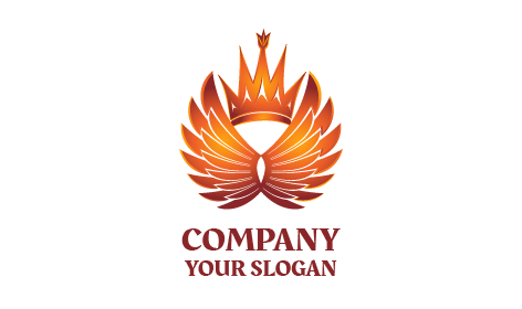 Gradient Phoenix Crown Logo