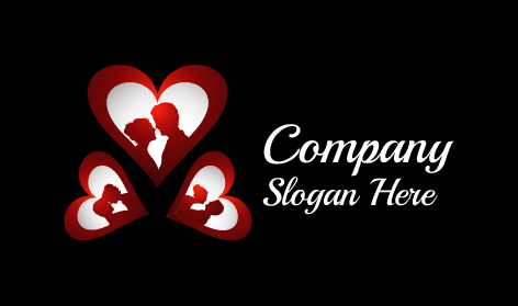Heart Dating Couple Logo