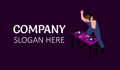 Enthusiastic Dancing DJ Logo