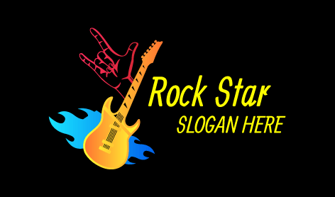 Orange Guitar DJ Logo