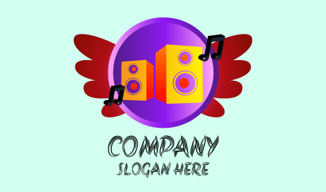 Orange Speaker DJ Logo