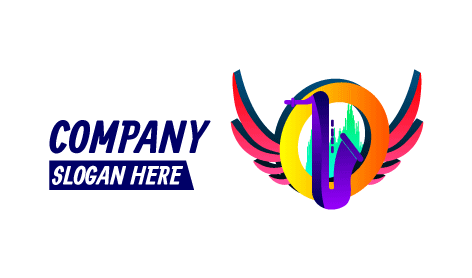 Purple Saxophone DJ Logo