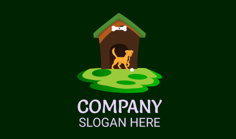 Ball Playing Dog Logo