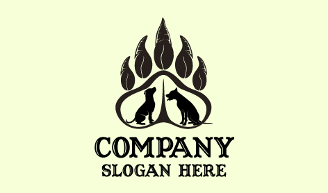 Black Barking Dog Logo