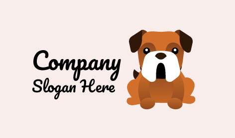 Copper Brown Docile Dog Logo