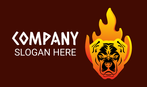 Flaming Head Dog Logo