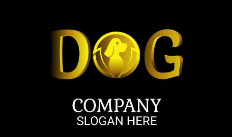 Golden Dog Mascot Logo