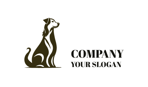 Long Neck Dog Breed Logo