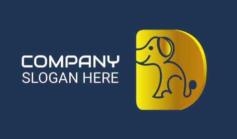 Monoline Dog Silhouette Logo