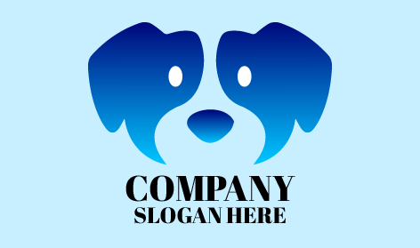 White Circle Eye Dog Logo