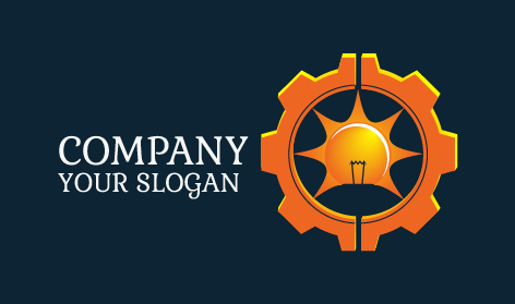 Attached Gear Electrician Logo