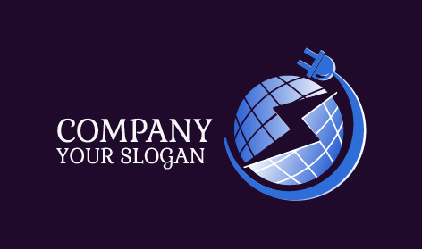 Blue Globe Electrician Logo