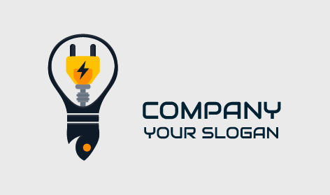 Bright Yellow Electrician Logo