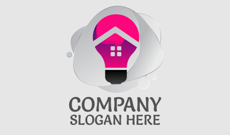 House Bulb Electrician Logo