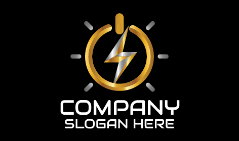 Power Button Electrician Logo