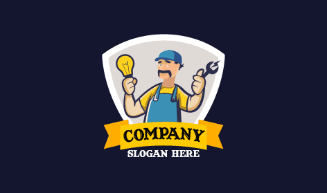 Professional Seasoned Electrician Logo