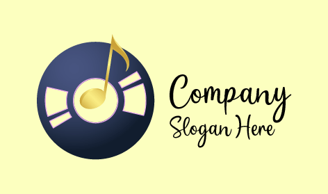 Golden Musical Note Entertainment Logo