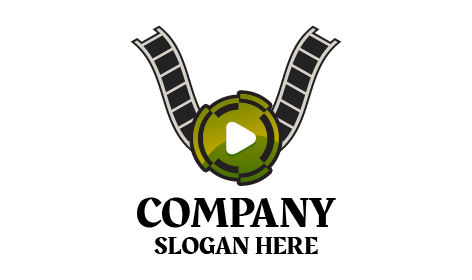 Green Play Button Entertainment Logo