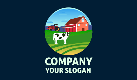 Agronomic Cattle Farm Logo