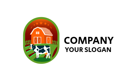 Black Spots Cow Farm Logo