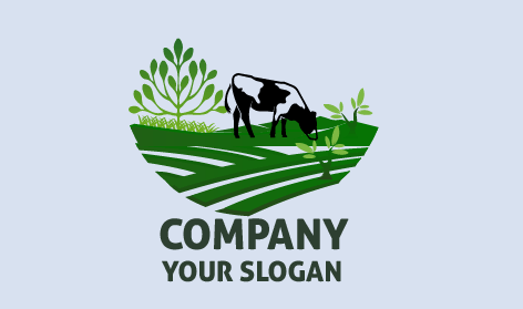 Grazing Cow Farm Logo