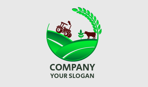 Maroon Tractor Farm Logo