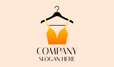 Orange Bralette Fashion Logo