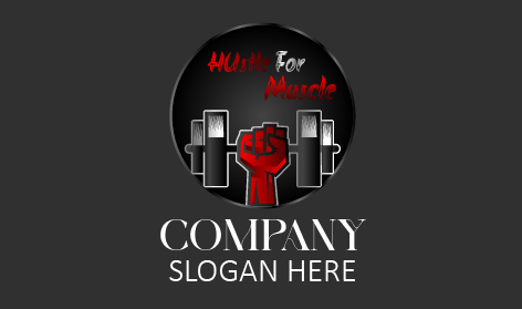 Black Dumbbell Fitness Logo