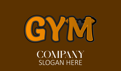 Gym Word Fitness Logo