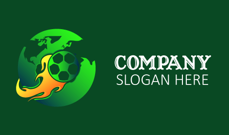 Fiery Football Tail Logo