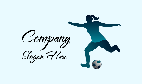 Football Female Player Logo