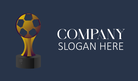 Golden Champion Trophy Football Logo