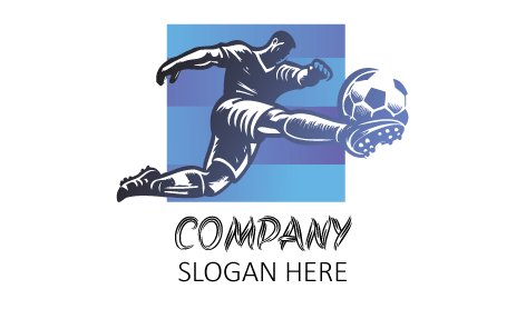 Muscular Player Football Logo