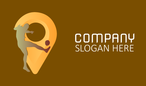 Navigation Sign Football Logo