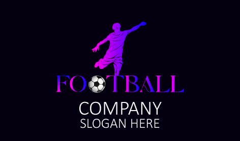 Blue Splash Football Logo