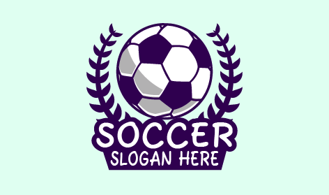 Purple Wreath Football Logo