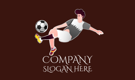 Volley Kick Football Logo