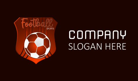 Wooden Shield Football Logo