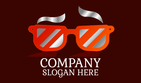 Appealing Red Glasses Logo
