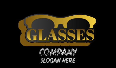 Bold Yellow Glasses Logo