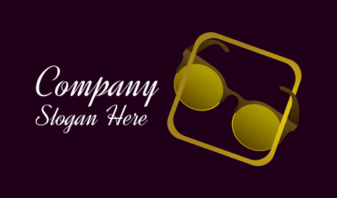 Mustard Themed Glasses Logo