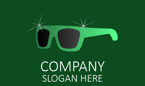 White Sparkle Glasses Logo