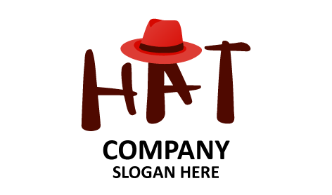 Brown Typeface Hat Logo