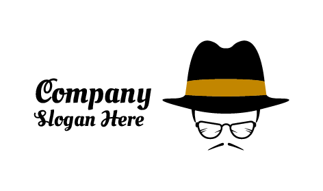 Classic Fedora Hat Logo